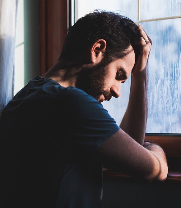 Man at window