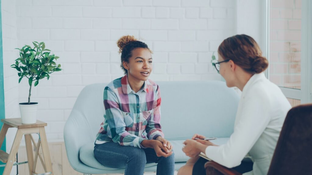 employer EAP for rehab discussion between a counselor and a working professional in San Diego